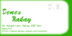 denes makay business card